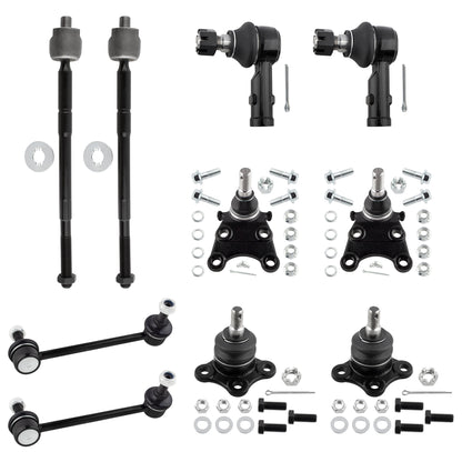 BOXI 10pcs Front Tie Rods Sway Bars Ball Joints Fit for Honda Passport 1998-2002