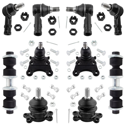 BOXI 10pc Front Upper Lower Ball Joints Tie Rods Sway Bars Fit for Isuzu Trooper 1987-1991