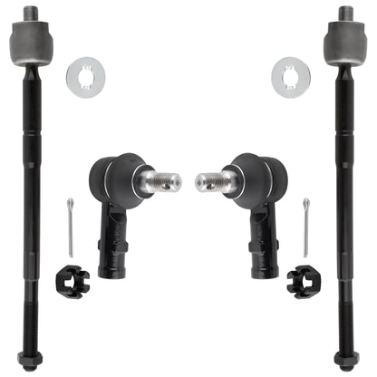 BOXI (Set of 4) Front Inner Outer Tie Rod Ends Kit Fits for Honda Passport 1998-2002