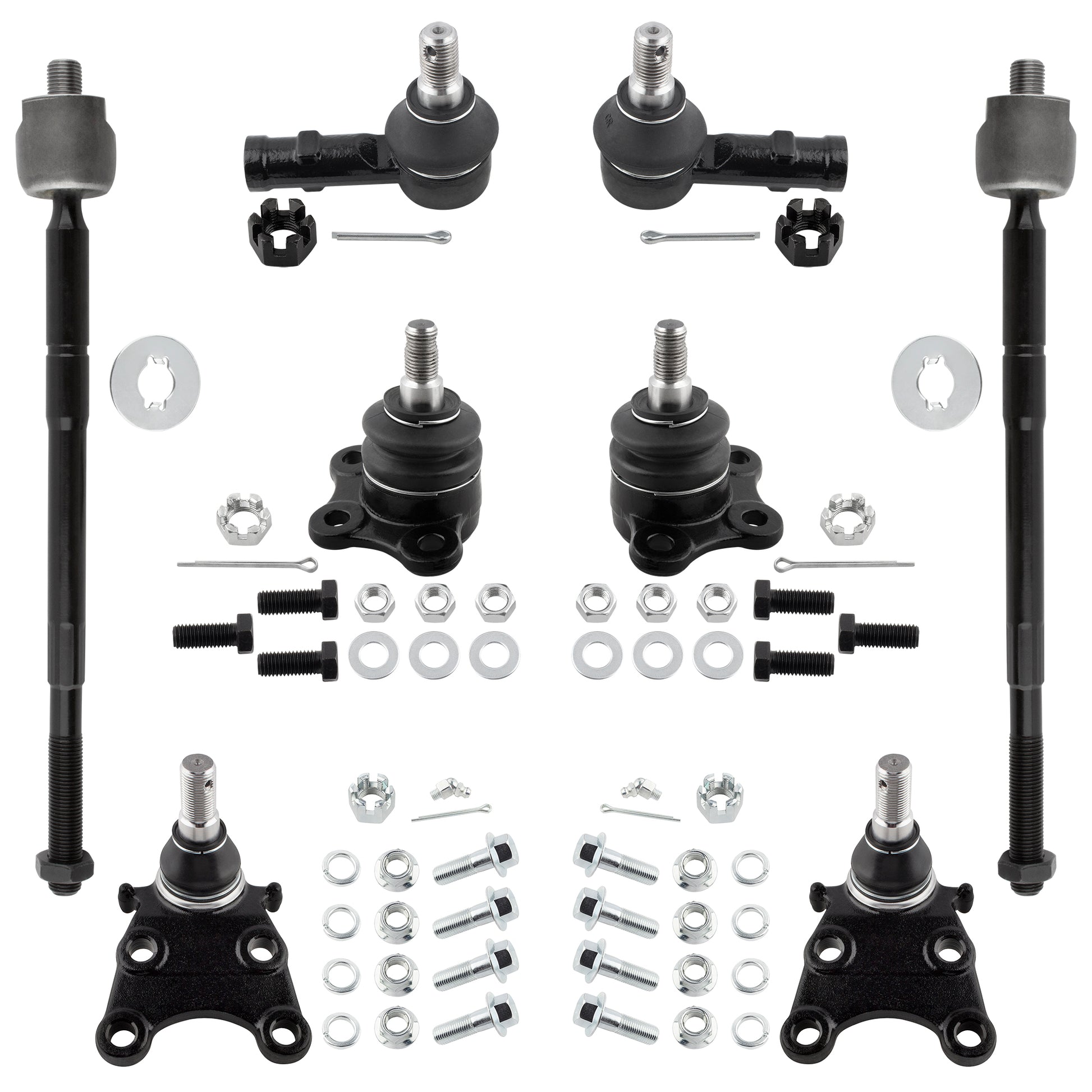 BOXI 8pcs Front Tie Rod Ends + Ball Joints Fit for Honda Passport 1998-2002