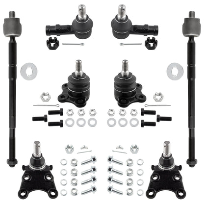 BOXI 8pcs Front Tie Rod Ends + Ball Joints Fit for Honda Passport 1998-2002