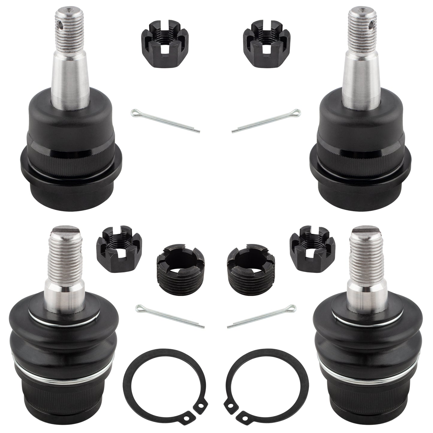 BOXI 4pcs Front Upper Lower Ball Joints Fit for Jeep Grand Cherokee 1993-1998