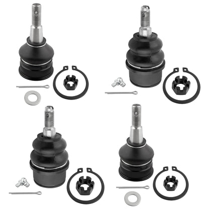 BOXI 4pcs Front Upper Lower Ball Joints Fit for Jeep Commander 2006 2007 2008 2009 2010