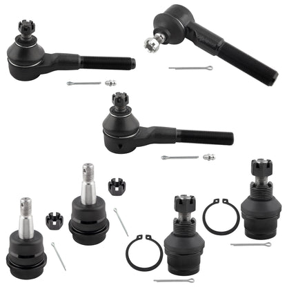 BOXI 7pcs Front Tie Rod End + Ball Joint Kit Fit for Jeep Cherokee 1991-2001