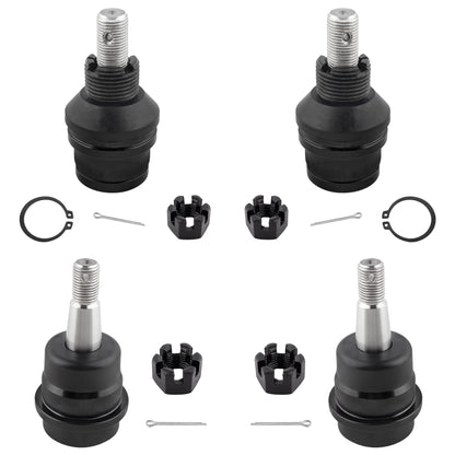 BOXI 4pcs Front Lower Suspension and Upper Ball Joint Assembly Fit for Jeep Cherokee 1984-1989
