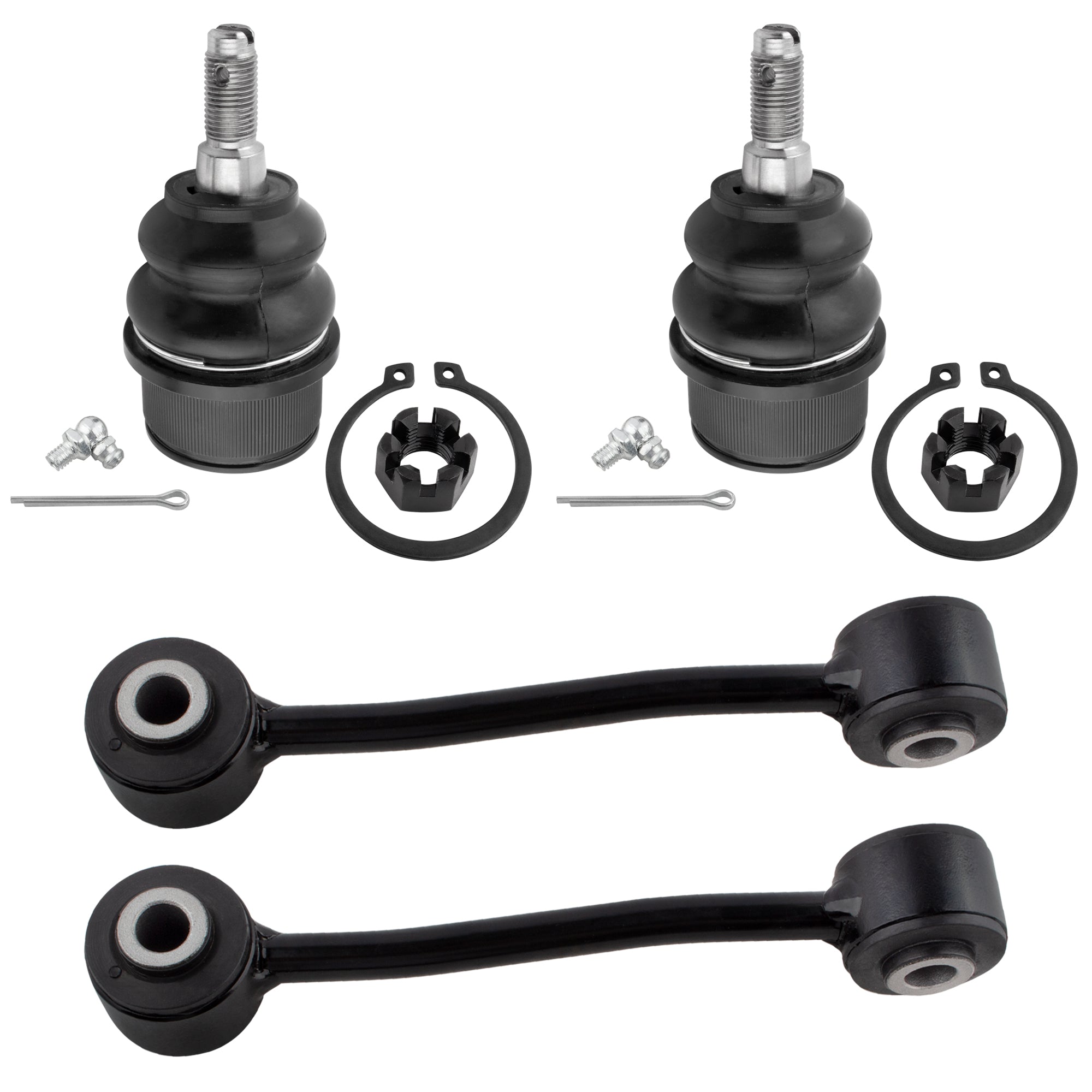 BOXI 4pcs Front Lower Ball Joints Sway Bar Links Fit for Jeep Liberty 2008 2009 2010 2011 2012