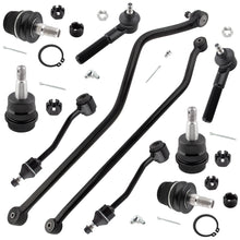 BOXI 10pcs Front Ball Joints + Track Bars + Sway Bar End Links + Outer Tie Rod Ends Kit Fit