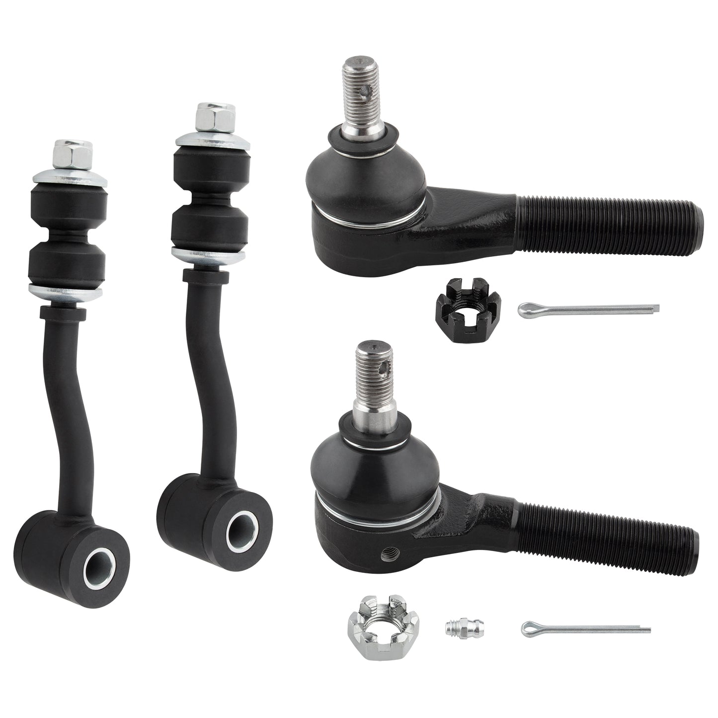 BOXI 4PC ES2222 ES2223 K3173 Front Sway Bar Link and Front Inner Tie Rod End Kit for Jeep Cherokee