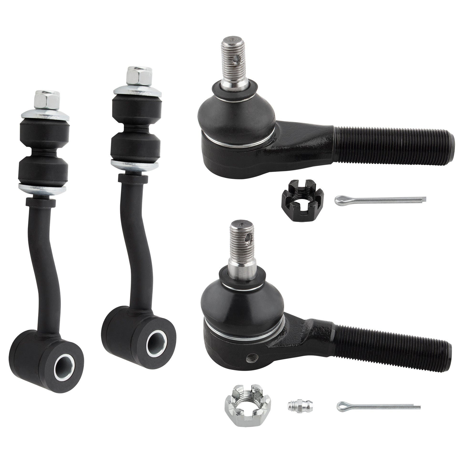 BOXI 4PC ES2222 ES2223 K3173 Front Sway Bar Link and Front Inner Tie Rod End Kit for Jeep Cherokee