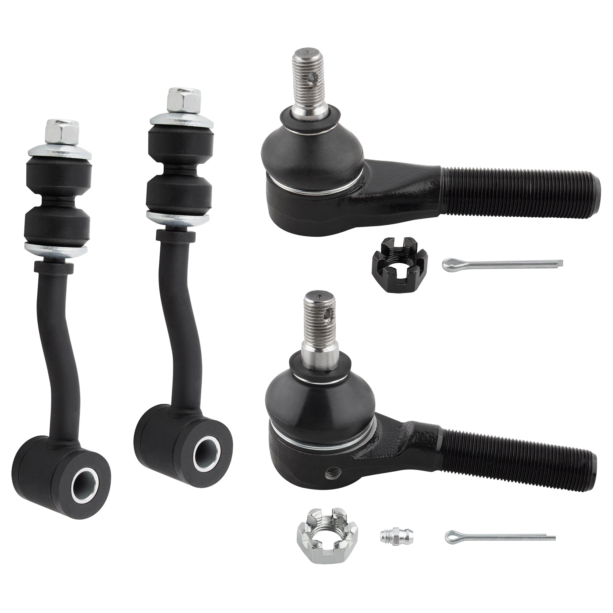 BOXI 4PC ES2222 ES2223 K3173 Front Sway Bar Link and Front Inner Tie Rod End Kit for Jeep Cherokee