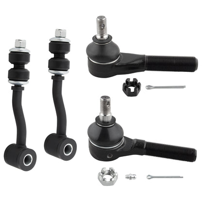 BOXI 4PC ES2222 ES2223 K3173 Front Sway Bar Link and Front Inner Tie Rod End Kit for Jeep Cherokee