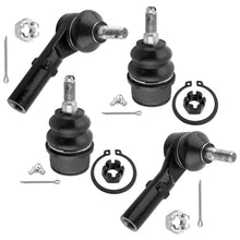 BOXI 4pcs Front Lower Ball Joints Outer Tie Rod Ends Fit for Jeep Commander 2006-2010