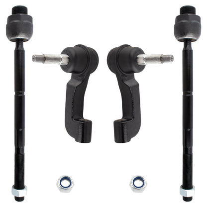 BOXI 4pcs Front Inner Outer Tie Rod Ends Fit for Jeep Liberty 2002 2003 2004 2005 Sport Utility