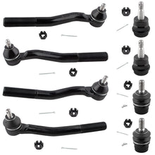 BOXI 8pc Front Upper & Lower Ball Joints + Tie Rod Ends Fit for Jeep Grand Cherokee 1999 2000 2001