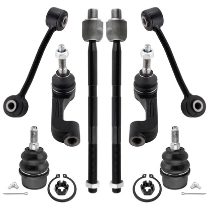 BOXI 8pc Front Ball Joints Sway Bars Tie Rods Kit Fits for Dodge Nitro 2007-2011