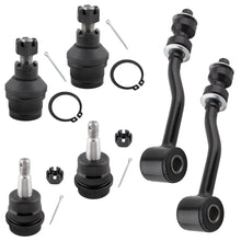 BOXI 6pc Front Lower & Upper Ball Joints & Sway Bar Links Fit for Jeep Cherokee 1991-2001