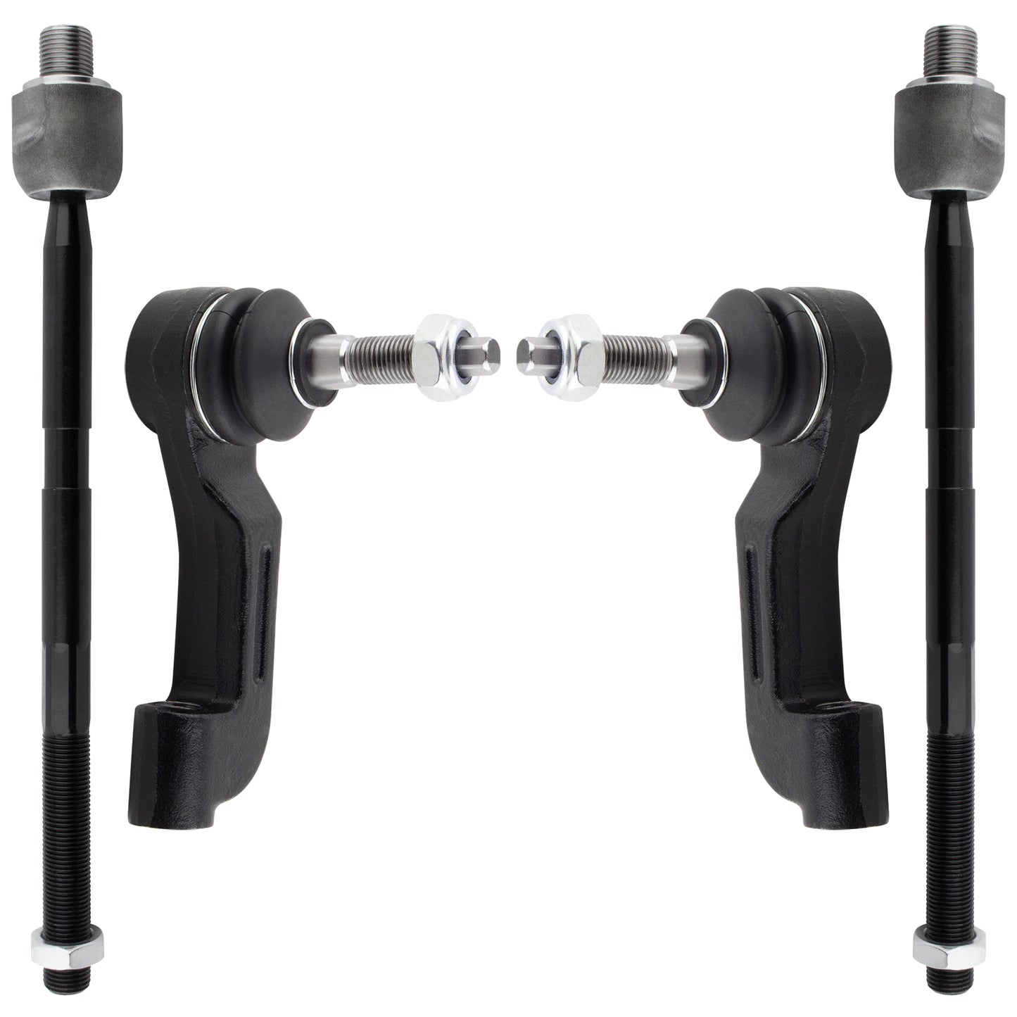 BOXI (Set of 4) Front Steering Kit Tie Rod End Inner and Outer Fits for Dodge Nitro 2007 2008 2009
