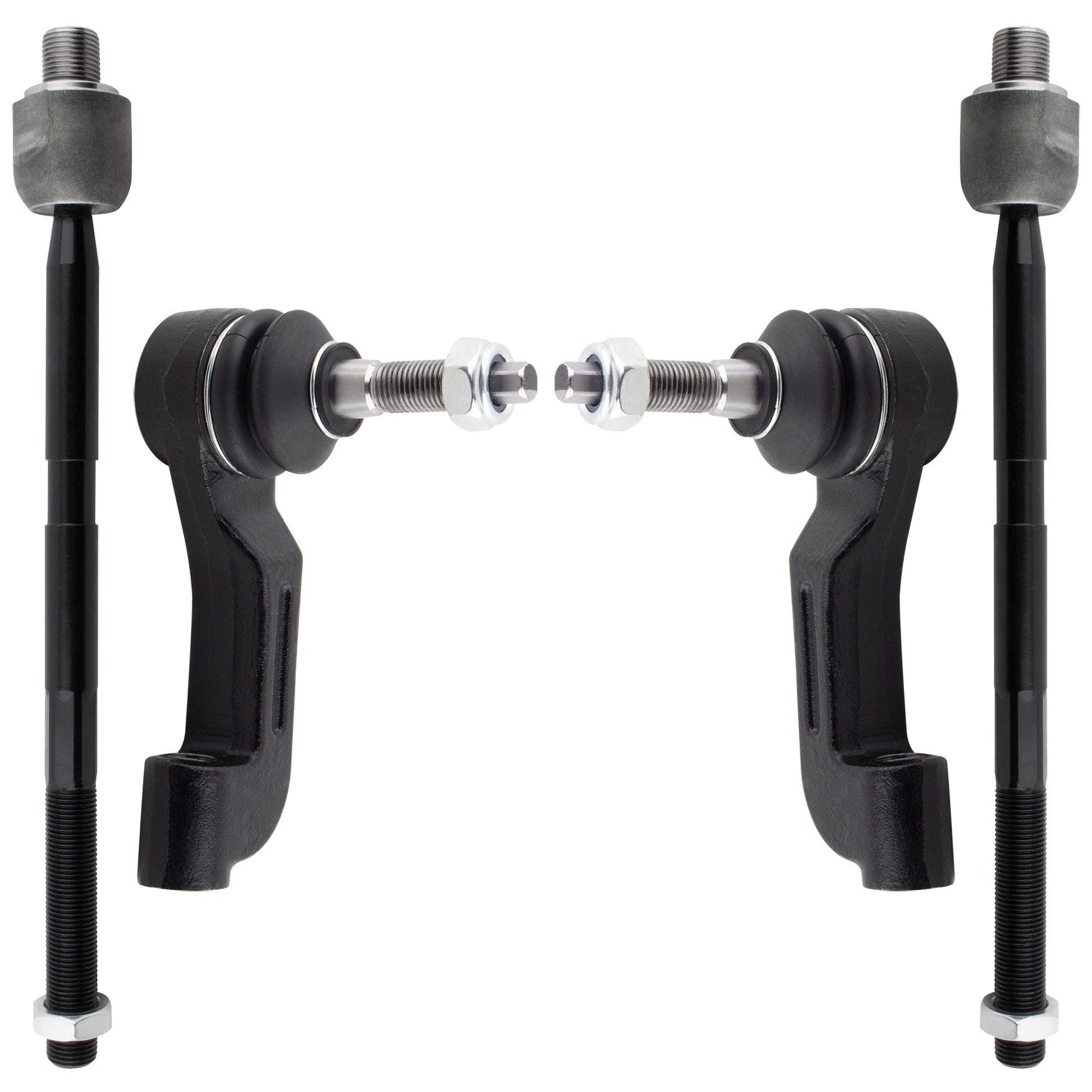 BOXI (Set of 4) Front Steering Kit Tie Rod End Inner and Outer Fits for Dodge Nitro 2007 2008 2009