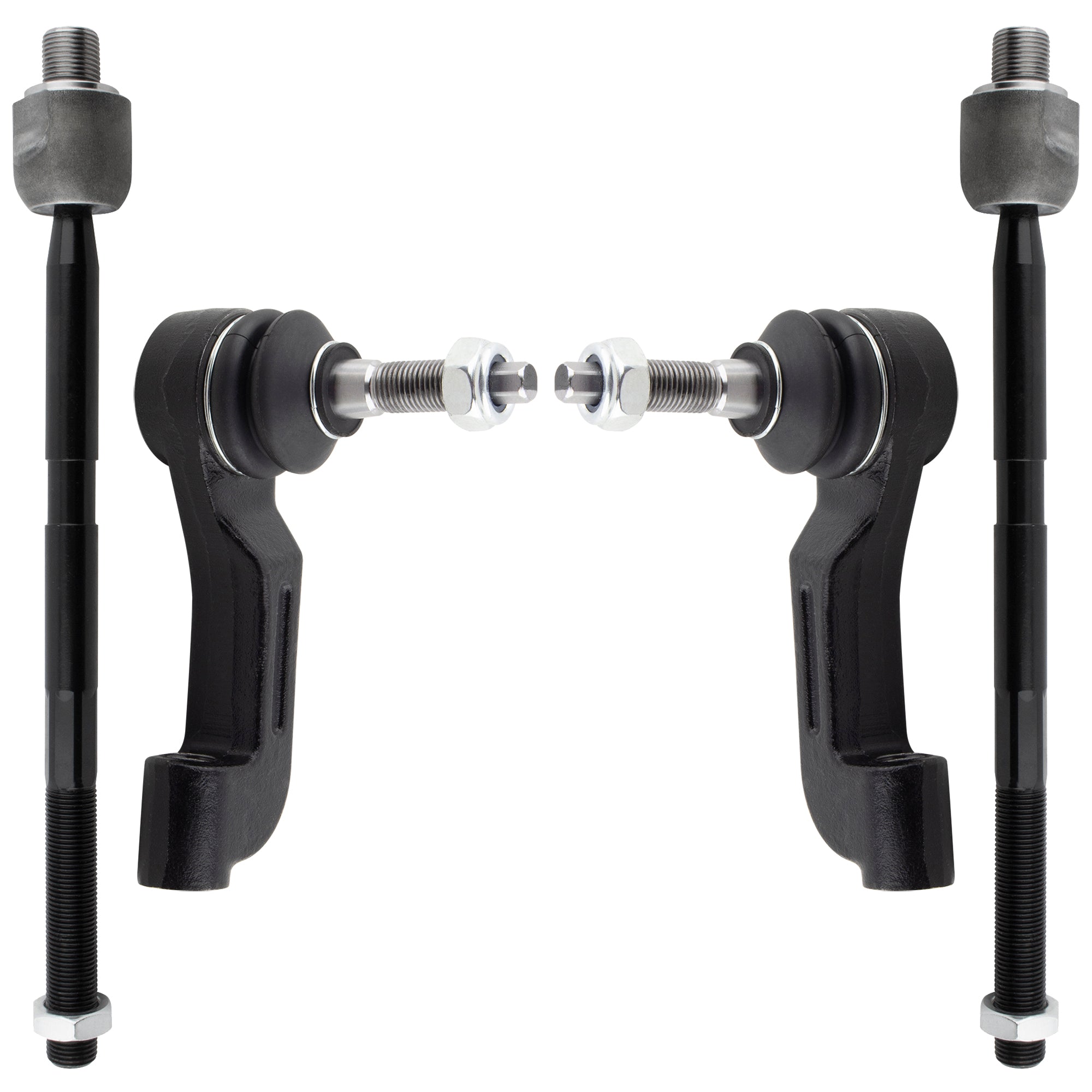 BOXI (Set of 4) Front Steering Kit Tie Rod End Inner and Outer Fits for Dodge Nitro 2007 2008 2009