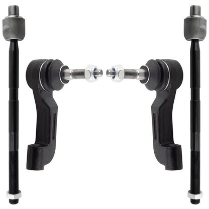 BOXI (Set of 4) Front Steering Kit Tie Rod End Inner and Outer Fits for Dodge Nitro 2007 2008 2009