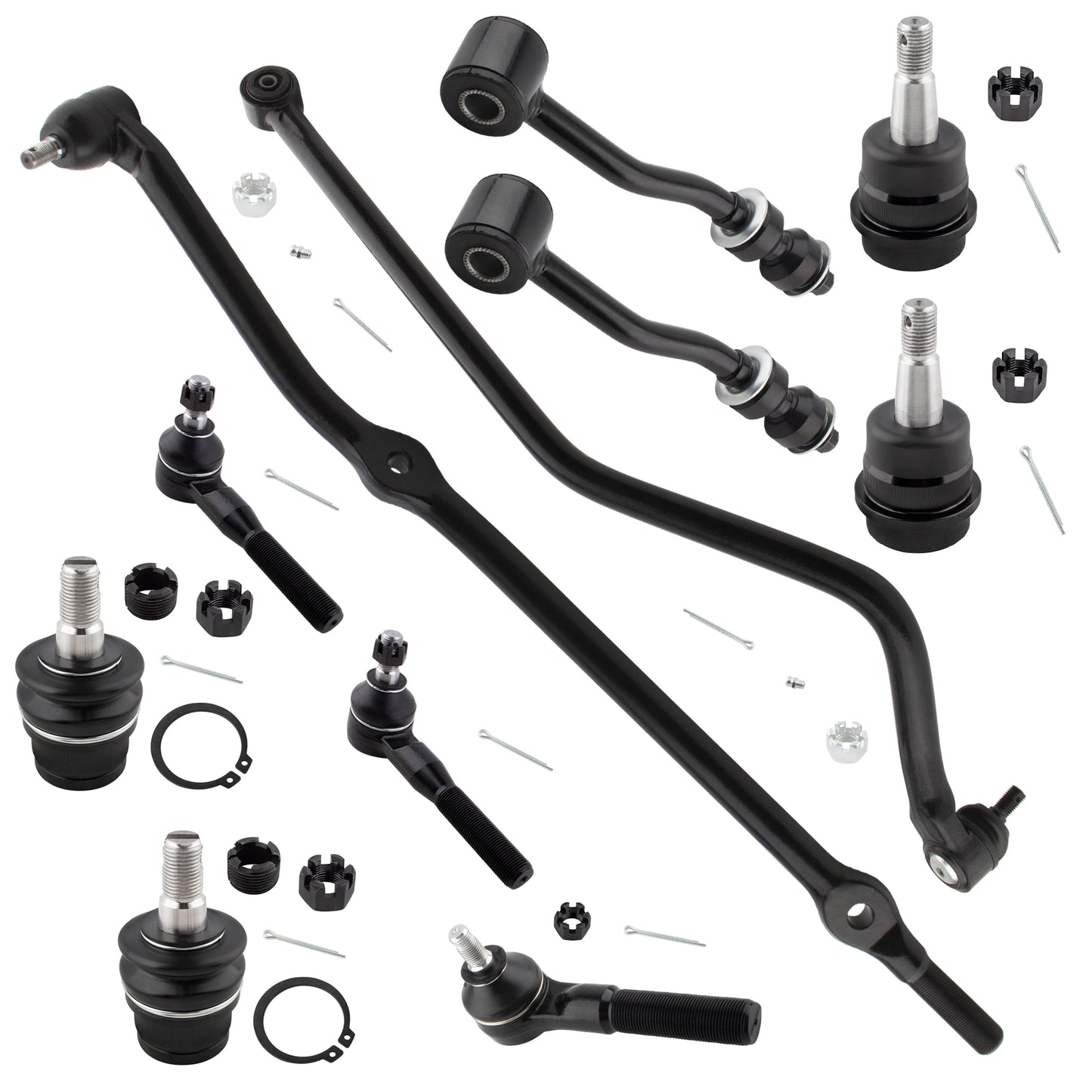 BOXI 11pc Complete Front Suspension Kit Fits for Jeep Cherokee 1991-2001