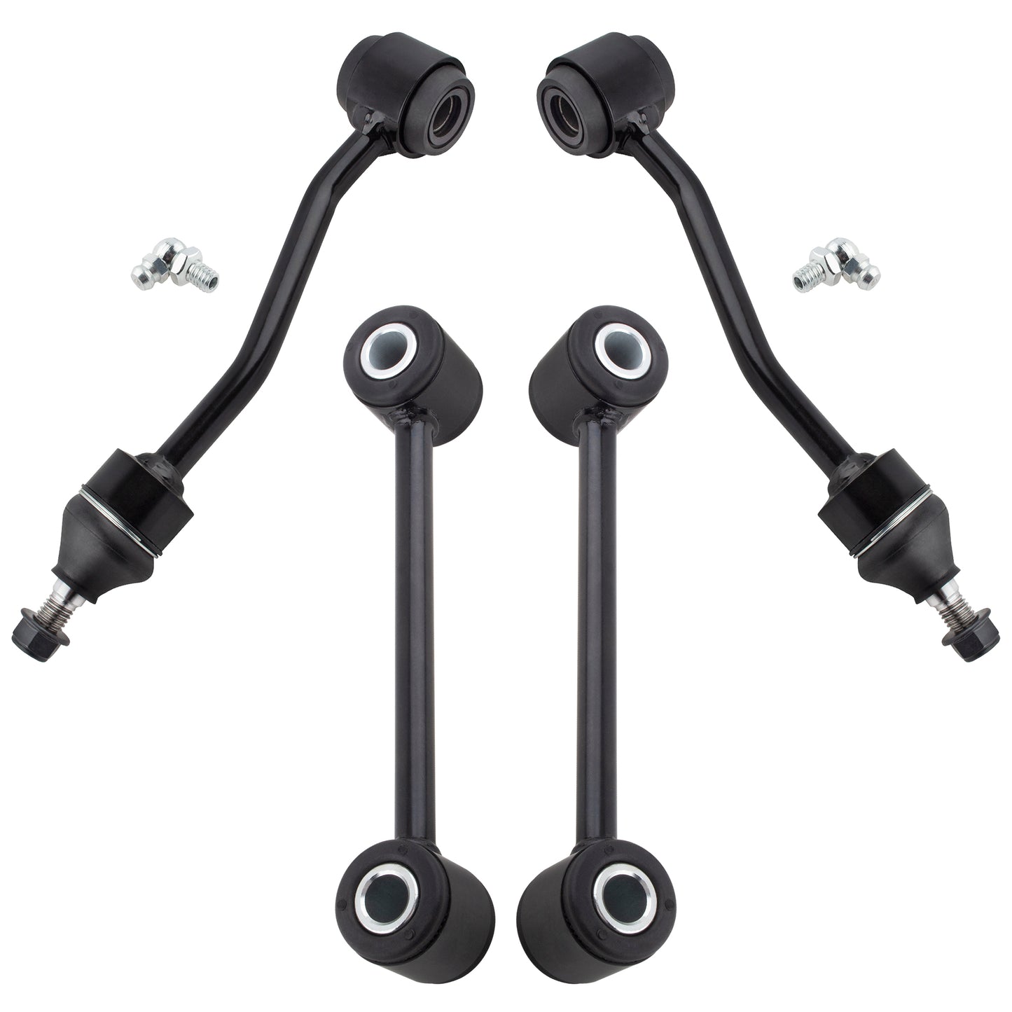 BOXI 4pc Front & Rear Driver & Passenger Side Stabilizer Sway Bar Link Kit Fits for Jeep TJ