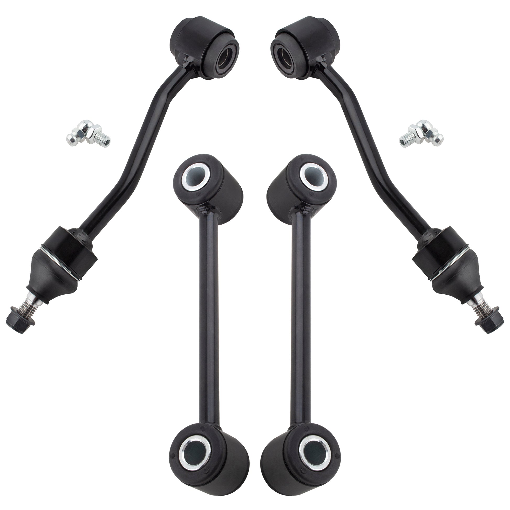 BOXI 4pc Front & Rear Driver & Passenger Side Stabilizer Sway Bar Link Kit Fits for Jeep TJ