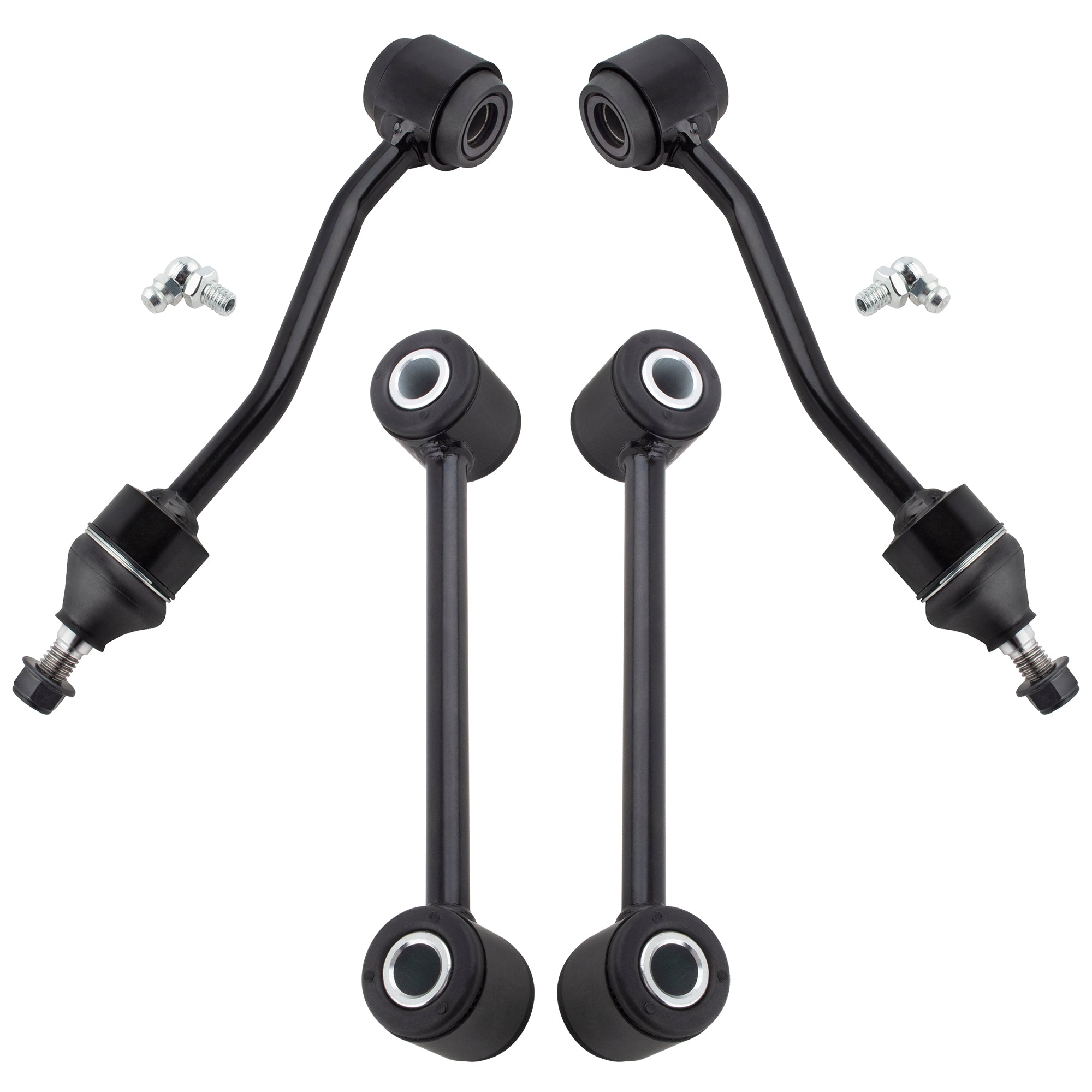 BOXI 4pc Front & Rear Driver & Passenger Side Stabilizer Sway Bar Link Kit Fits for Jeep TJ