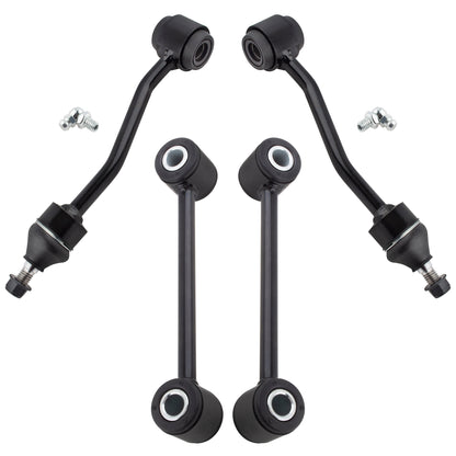 BOXI 4pc Front & Rear Driver & Passenger Side Stabilizer Sway Bar Link Kit Fits for Jeep TJ