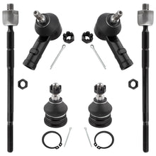 BOXI 6pcs Inner Outer Tie Rods Lower Ball Joints Fit for Hyundai Elantra 2001 2002 2003 2004 2005