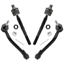BOXI (Set of 4) Front Inner & Outer Tie Rod Ends Kit Fit for Hyundai Entourage 2007 2008 2009