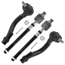BOXI 4pcs Front Inner & Outer Tie Rod Ends Fit for Kia Sportage 2005-2010