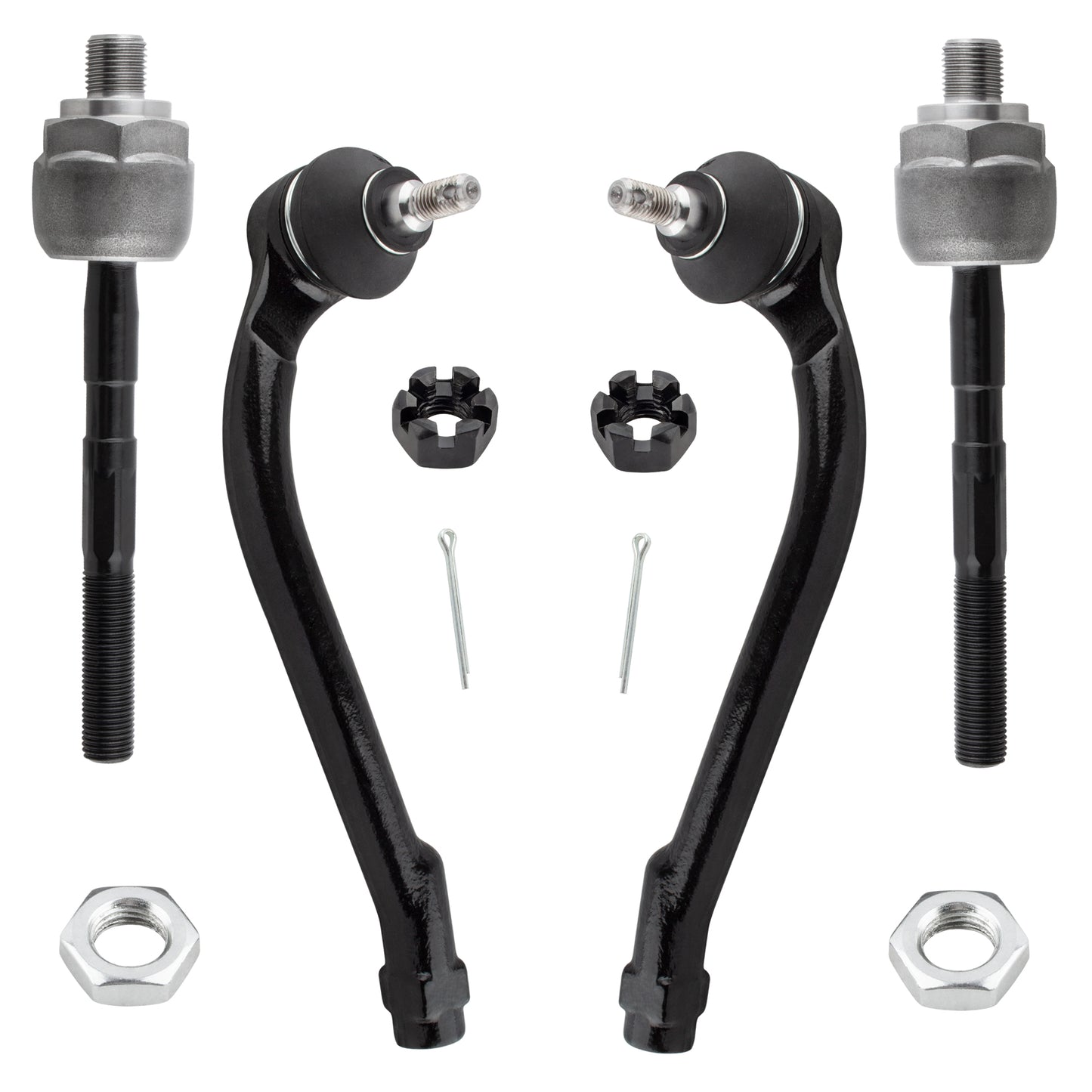 BOXI 4pcs Front Inner Outer Tie Rod Ends Fit for Hyundai Elantra 2007-2012