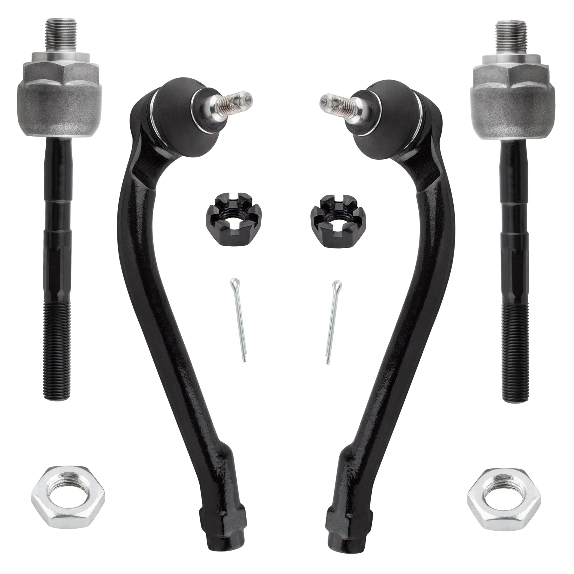 BOXI 4pcs Front Inner Outer Tie Rod Ends Fit for Hyundai Elantra 2007-2012