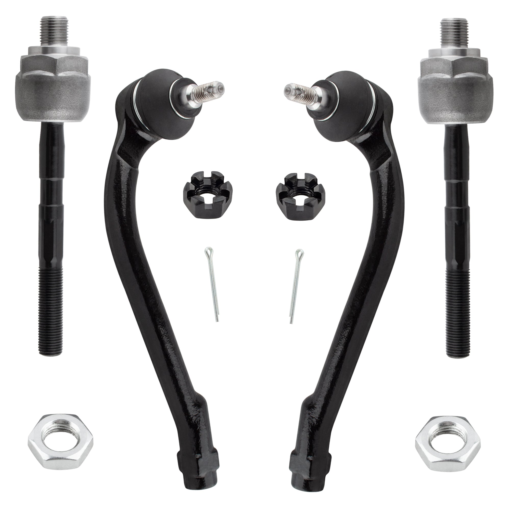 BOXI 4pcs Front Inner Outer Tie Rod Ends Fit for Hyundai Elantra 2007-2012