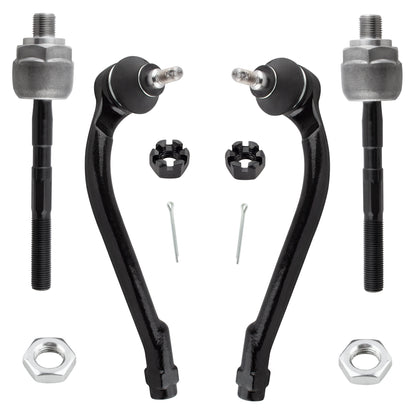 BOXI 4pcs Front Inner Outer Tie Rod Ends Fit for Hyundai Elantra 2007-2012