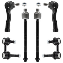BOXI (Set of 6) 2x Front Inner Tie Rod Ends + 2x Front Outer Tie Rod Ends + 2x Front Stabilizer
