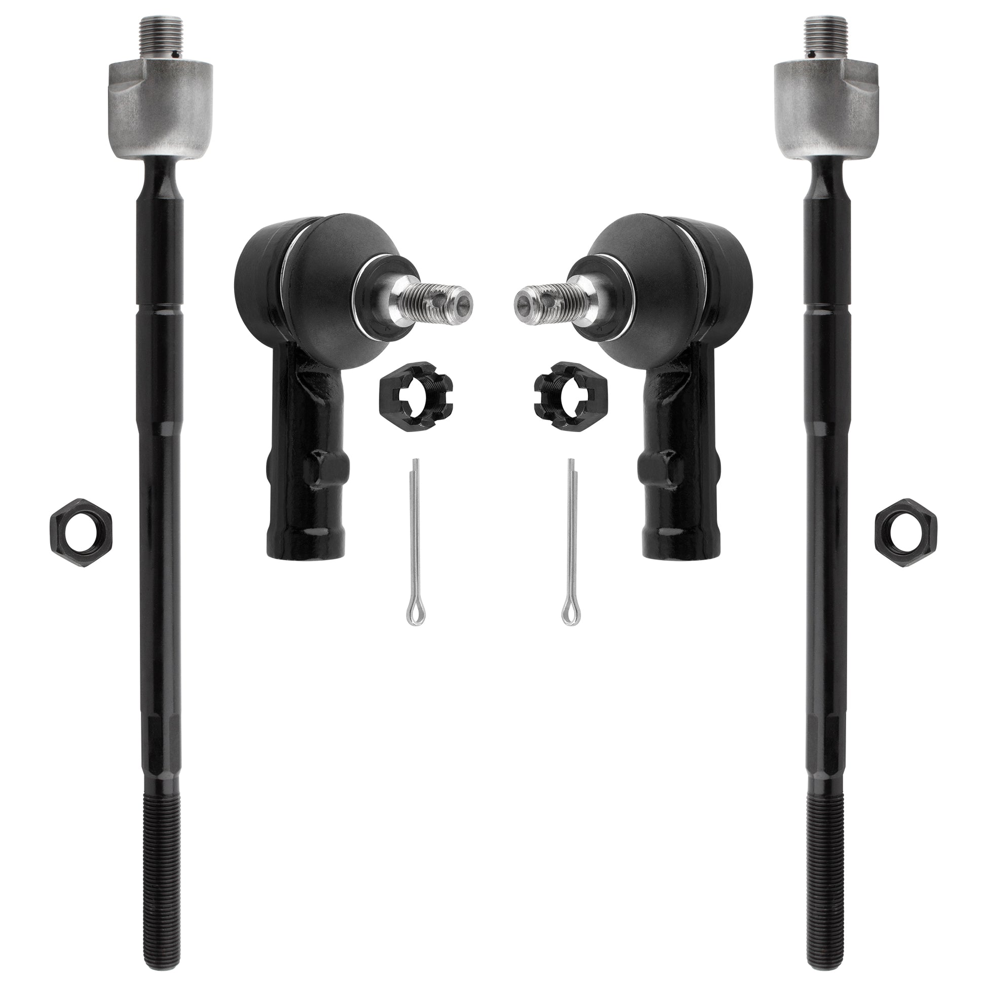 BOXI 4pcs Front Inner Outer Tie Rod Ends Fit for Hyundai Elantra 2001-2006