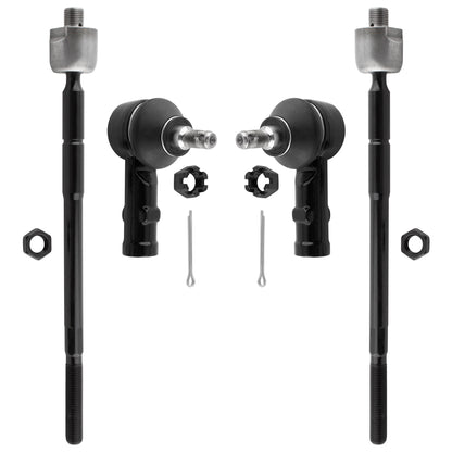 BOXI 4pcs Front Inner Outer Tie Rod Ends Fit for Hyundai Elantra 2001-2006