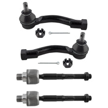 BOXI (Set of 4) 2x Front Inner Tie Rod Ends + 2x Front Outer Tie Rod Ends Kit Fit for Kia Sorento