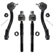 BOXI 4pcs Front Inner Outer Tie Rod Ends Fit for Kia Rio 2006-2011