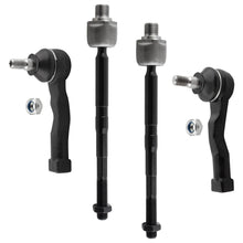 BOXI (Set of 4) 2x Front Inner Tie Rod Ends + 2x Front Outer Tie Rod Ends Kit Front Driver