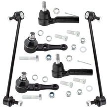 BOXI (Set of 6) Front Lower Ball Joints + Outer Tie Rod End Links + Stabilizer Sway Bar Links