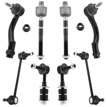 BOXI (Set of 8) Front & Rear Stabilizer Sway Bars Front Inner Outer Tie Rods Fit for Hyundai Sonata