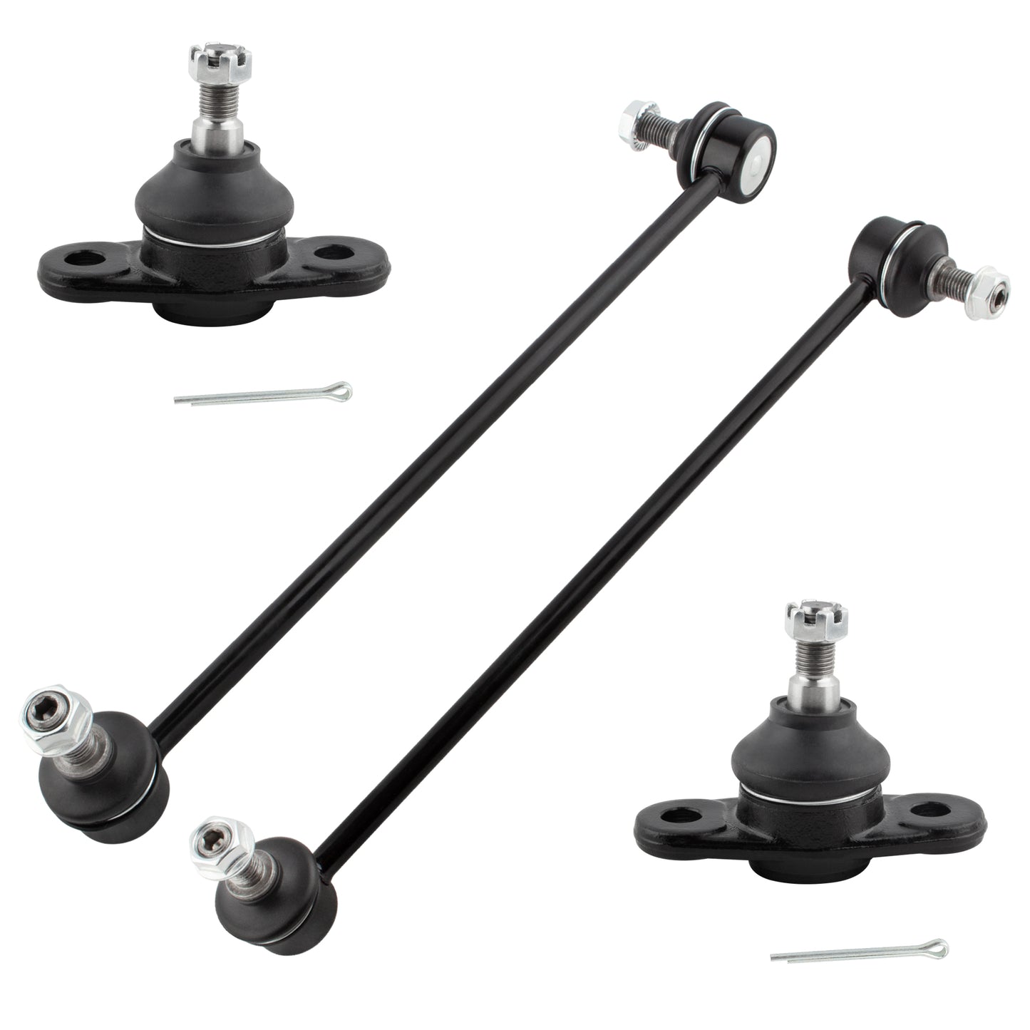 BOXI 4pcs Front Lower Ball Joints Sway Bars Fit for Hyundai Accent 2006-2011