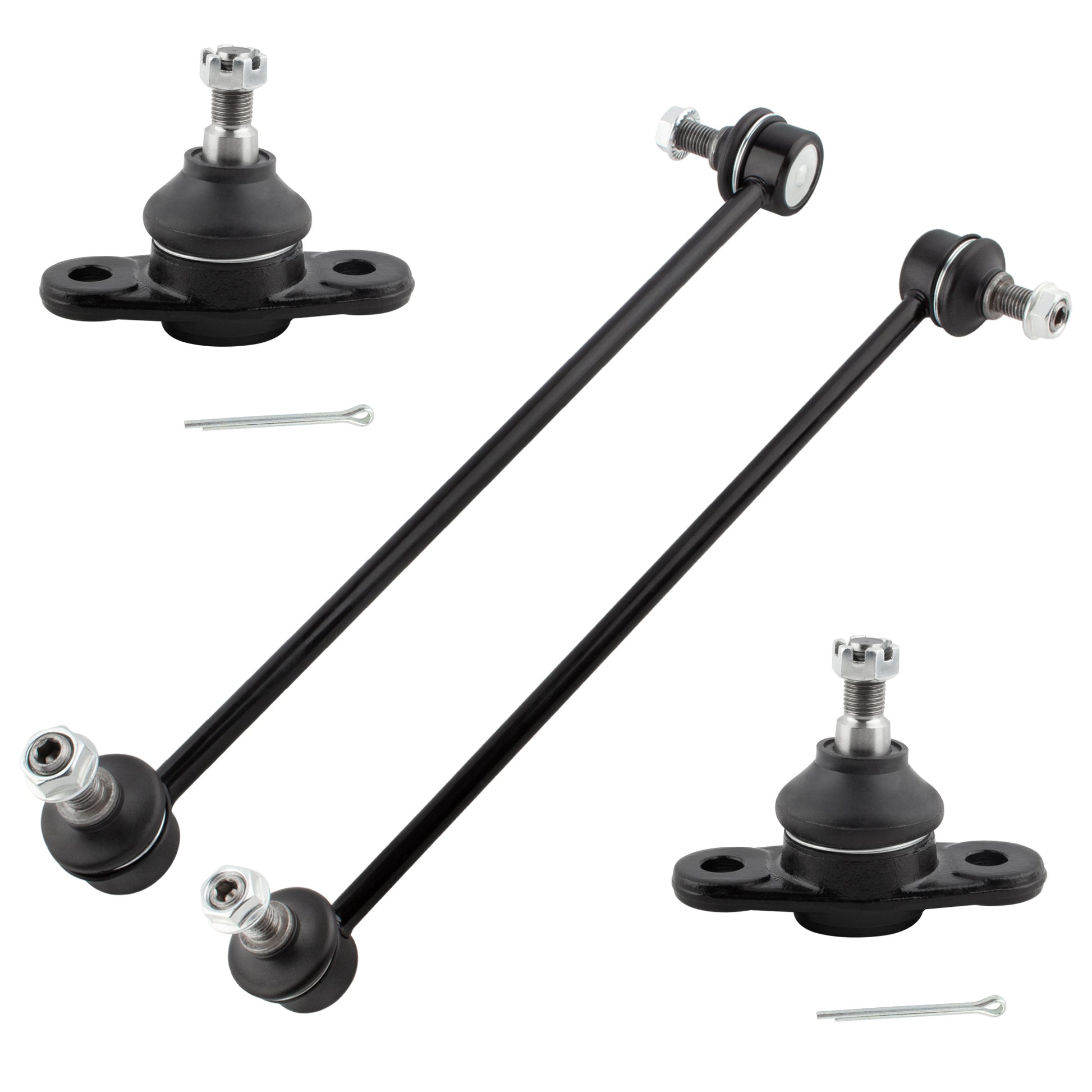 BOXI 4pcs Front Lower Ball Joints Sway Bars Fit for Hyundai Accent 2006-2011