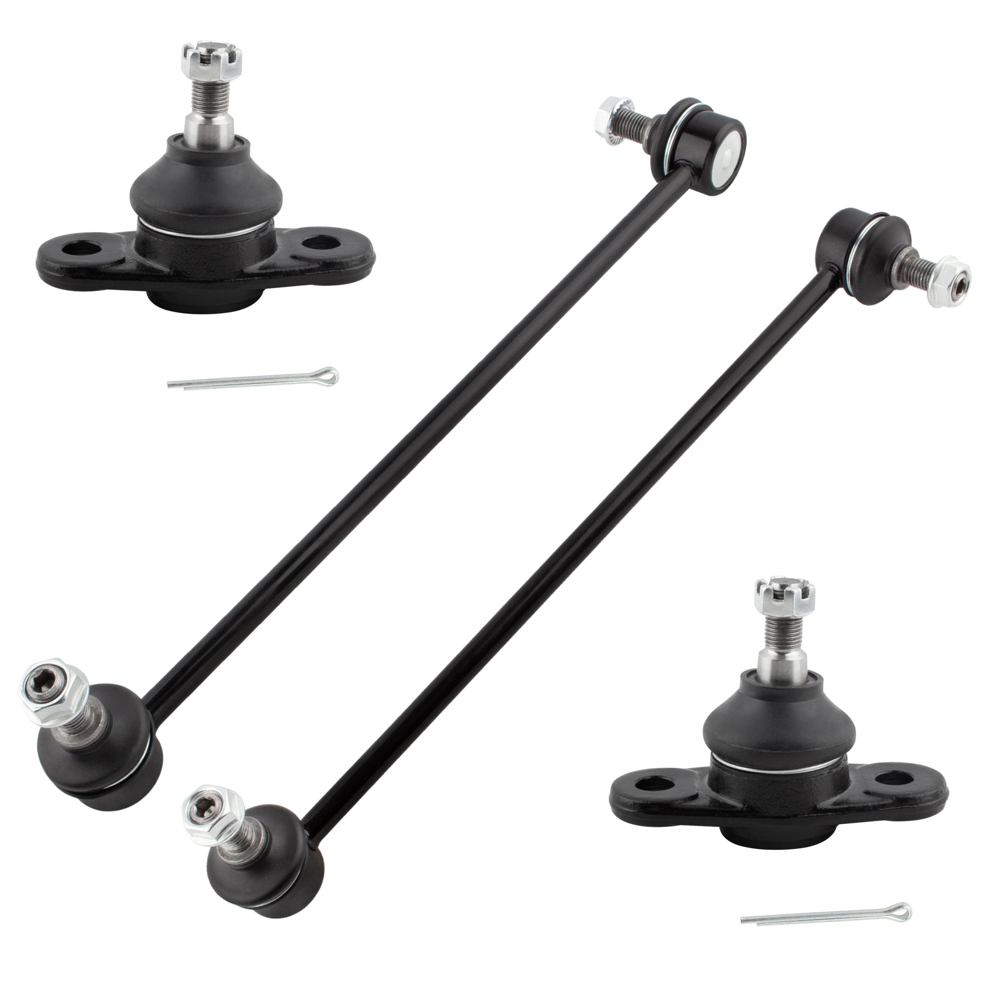 BOXI 4pcs Front Lower Ball Joints Sway Bars Fit for Hyundai Accent 2006-2011