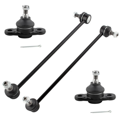 BOXI 4pcs Front Lower Ball Joints Sway Bars Fit for Hyundai Accent 2006-2011