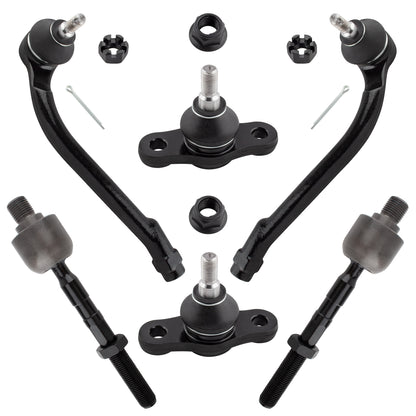 BOXI 6pc Front Ball Joints Tie Rods Fit for Hyundai Elantra 2011-2012 2.0L