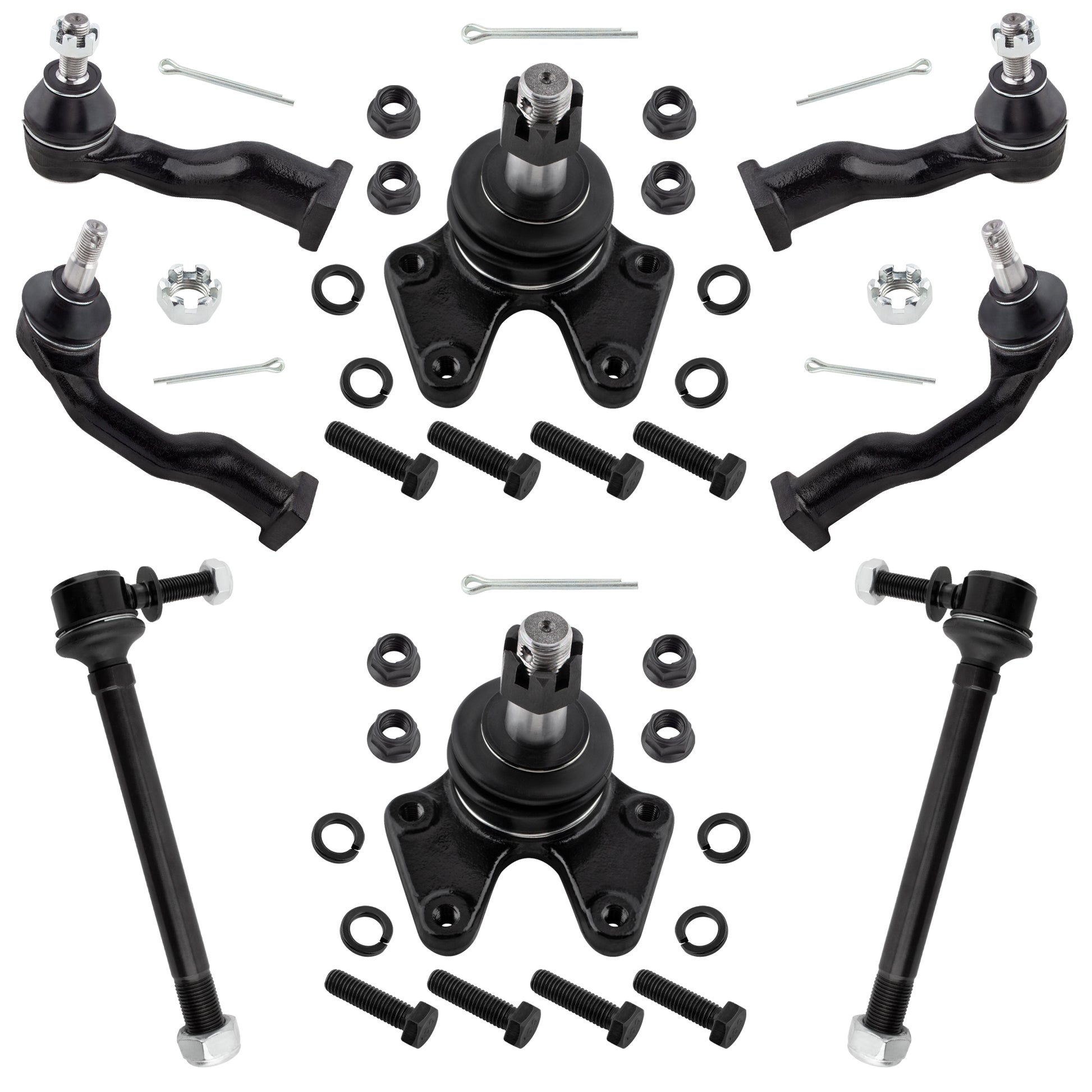 BOXI 8pc Front Ball Joints Sway Bars Tie Rods Fit for Kia Sportage 1995-2002